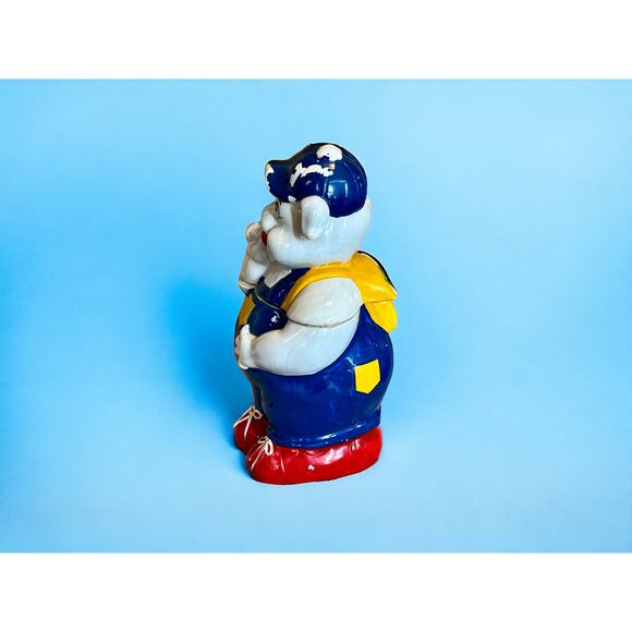 Vintage Cookie Jar-Ceramic Farmer Pig-Mid Century MCM Farmhouse Antique Kitschy - Picture 2 of 9